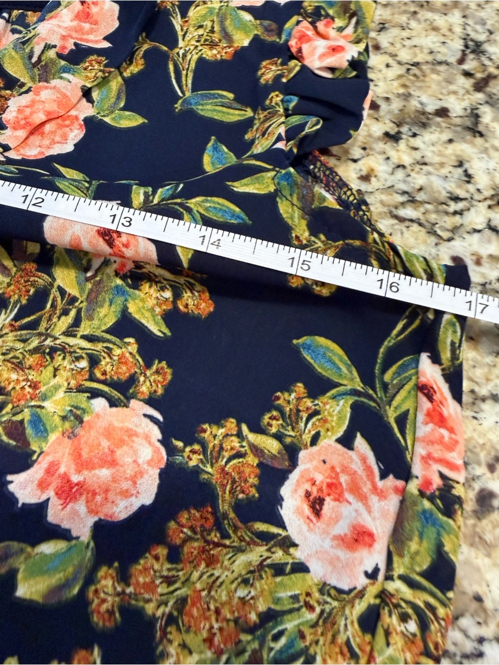 Sweet Rain cottagecore floral sleeveless ruffles coquette top SZ SM - Picture 10 of 13